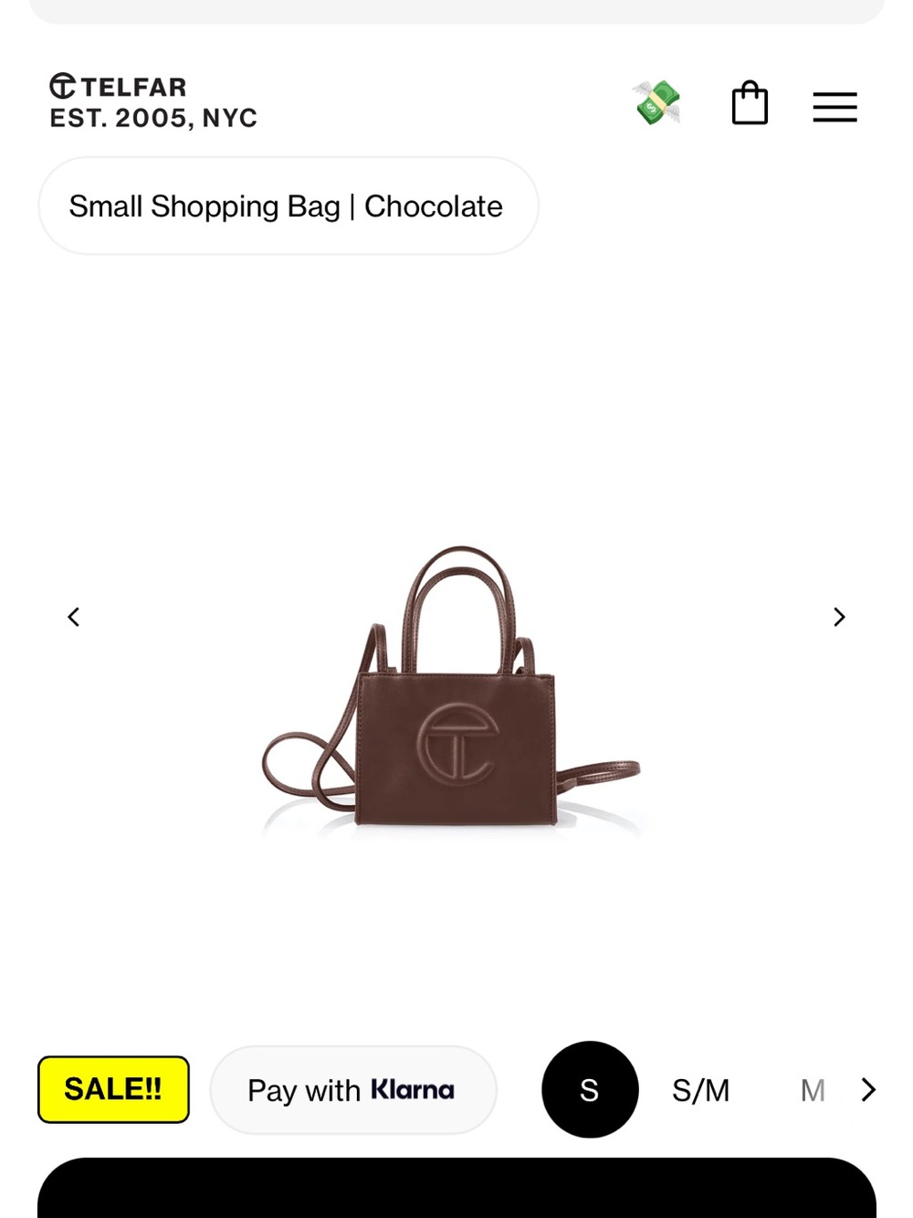 Telfar Chocolate Mini Shopping Bag - Picture 3 of 4